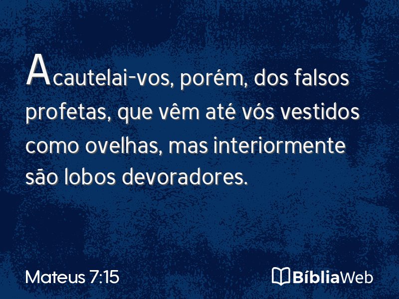 Mateus 7:15 em imagem para compartilhar