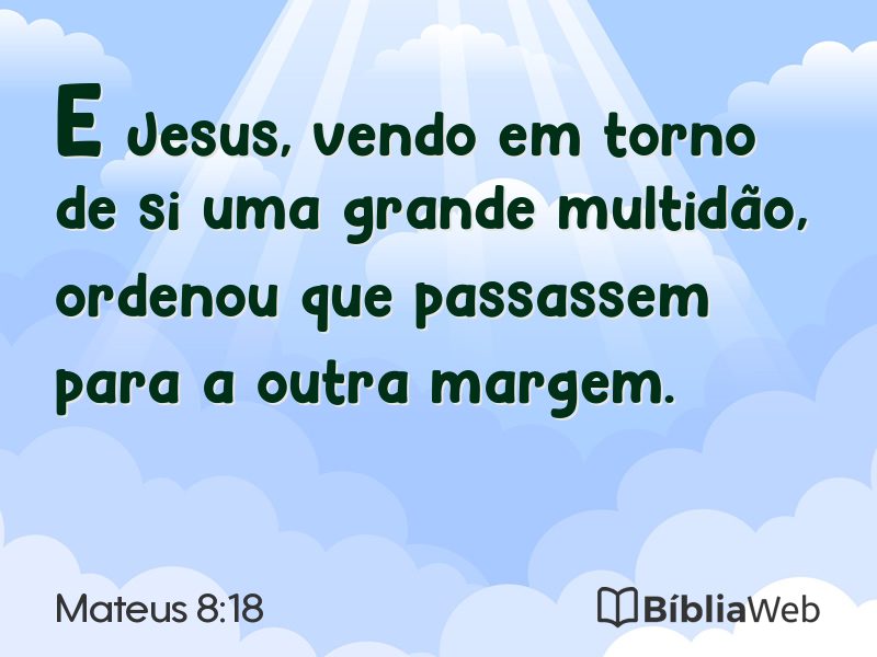 Mateus 8:18 em imagem para compartilhar