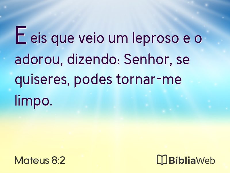 Mateus 8:2 em imagem para compartilhar