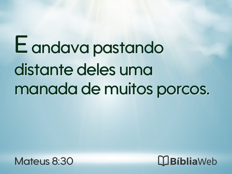 Mateus 8:30 em imagem para compartilhar