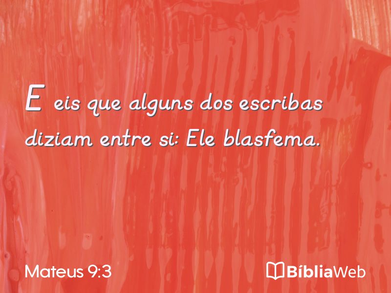 Mateus 9:3 em imagem para compartilhar