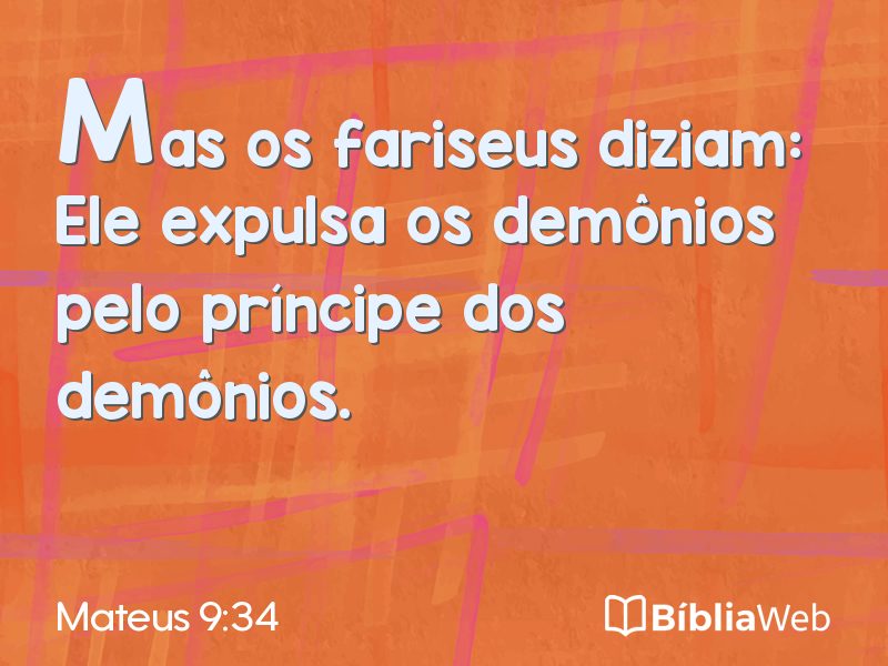 Mateus 9:34 em imagem para compartilhar