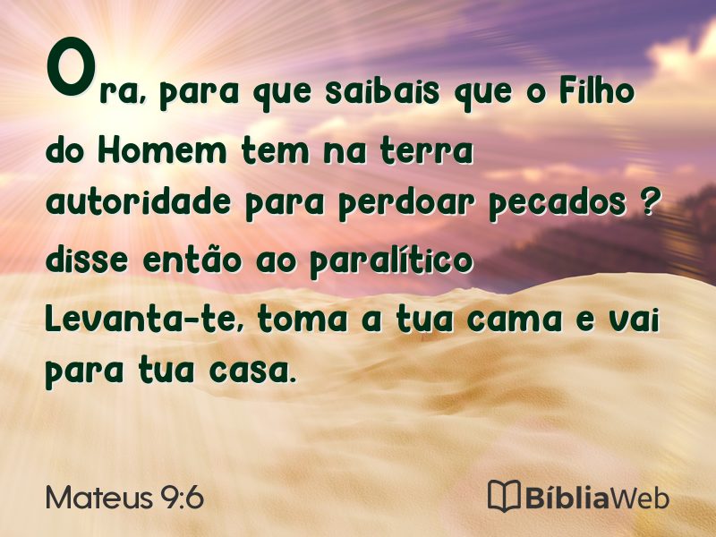 Mateus 9:6 em imagem para compartilhar