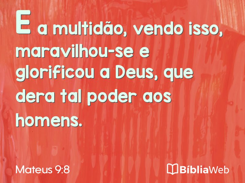 Mateus 9:8 em imagem para compartilhar