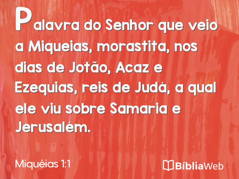 Miquéias 1:1 em imagem para compartilhar