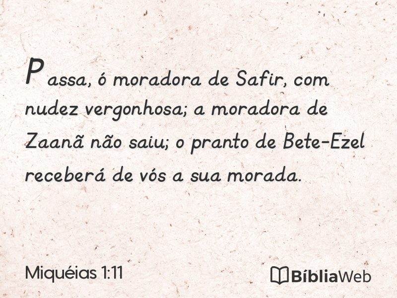 Miquéias 1:11 em imagem para compartilhar
