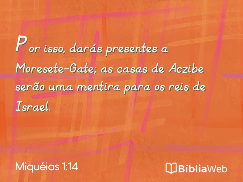 Miquéias 1:14 em imagem para compartilhar