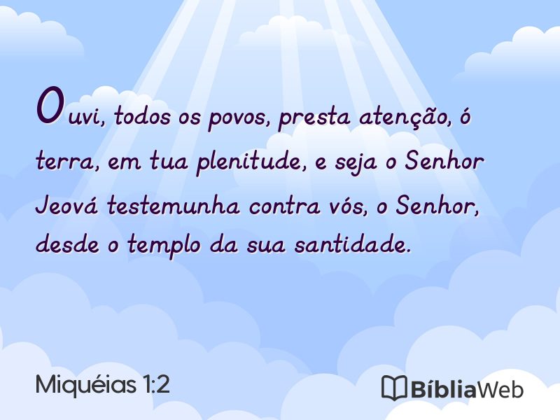 Miquéias 1:2 em imagem para compartilhar