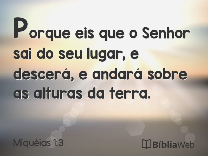 Miquéias 1:3 em imagem para compartilhar