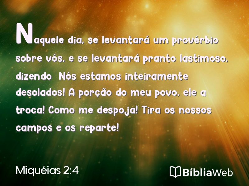 Miquéias 2:4 em imagem para compartilhar