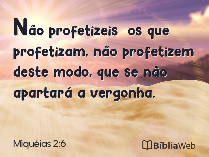 Miquéias 2:6 em imagem para compartilhar
