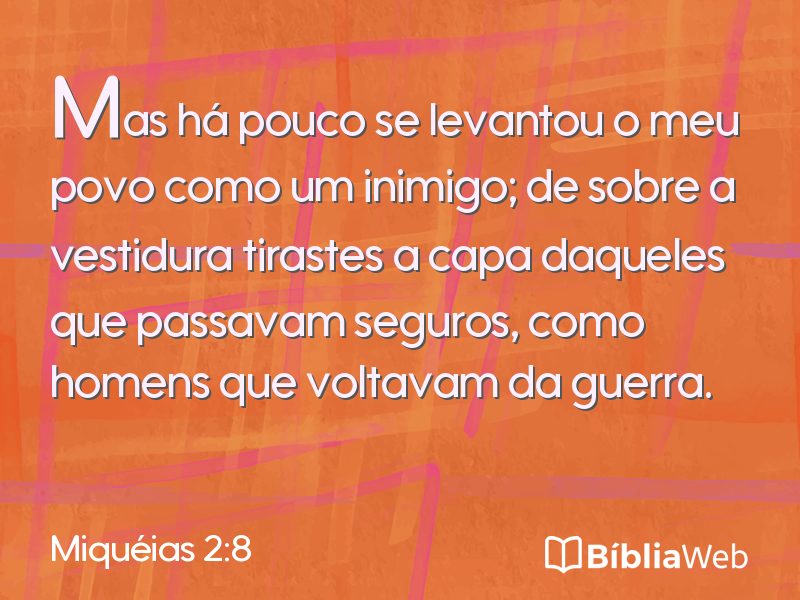 Miquéias 2:8 em imagem para compartilhar