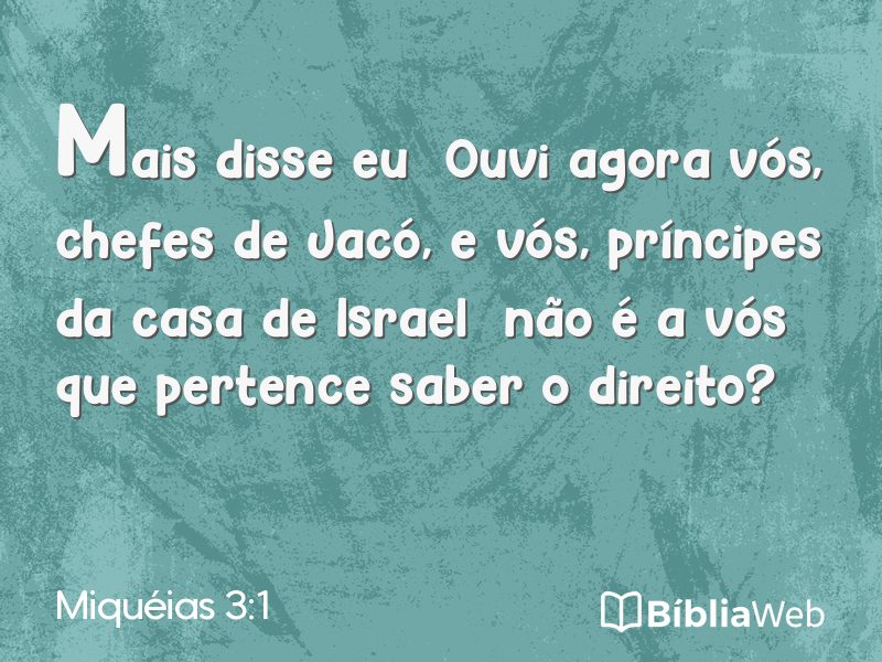 Miquéias 3:1 em imagem para compartilhar