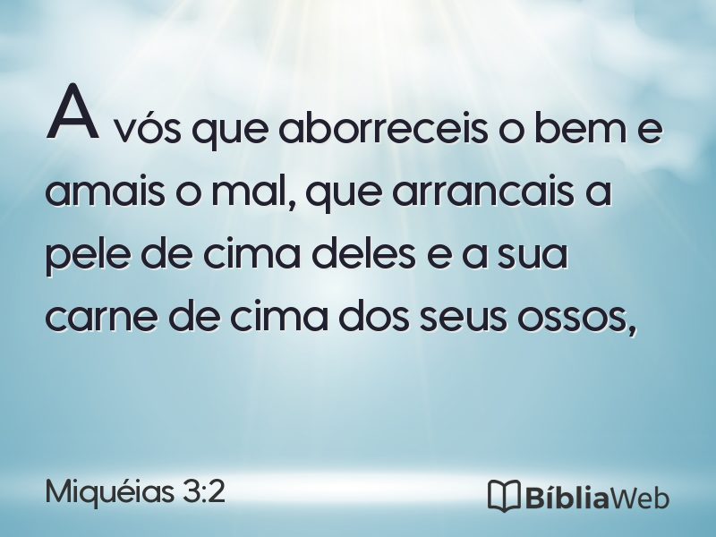 Miquéias 3:2 em imagem para compartilhar