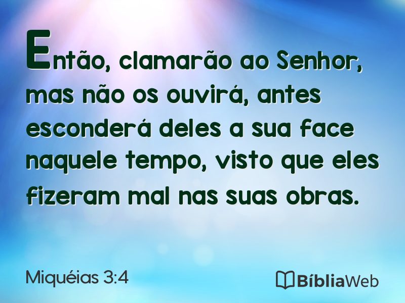 Miquéias 3:4 em imagem para compartilhar