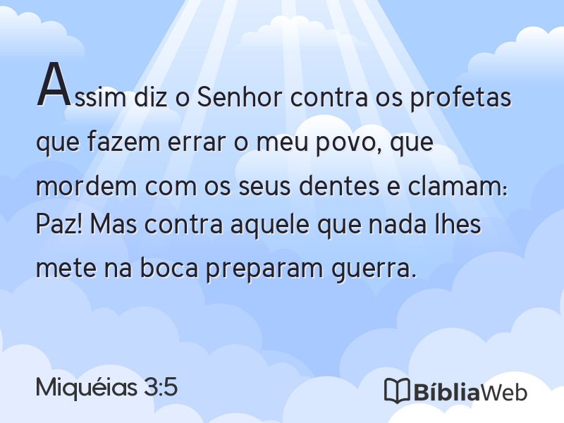 Miquéias 3:5 em imagem para compartilhar