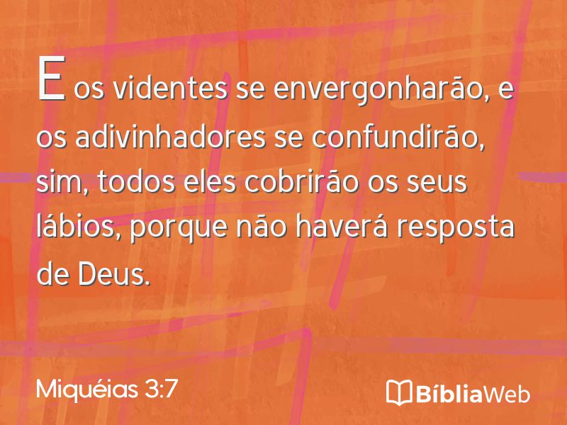 Miquéias 3:7 em imagem para compartilhar