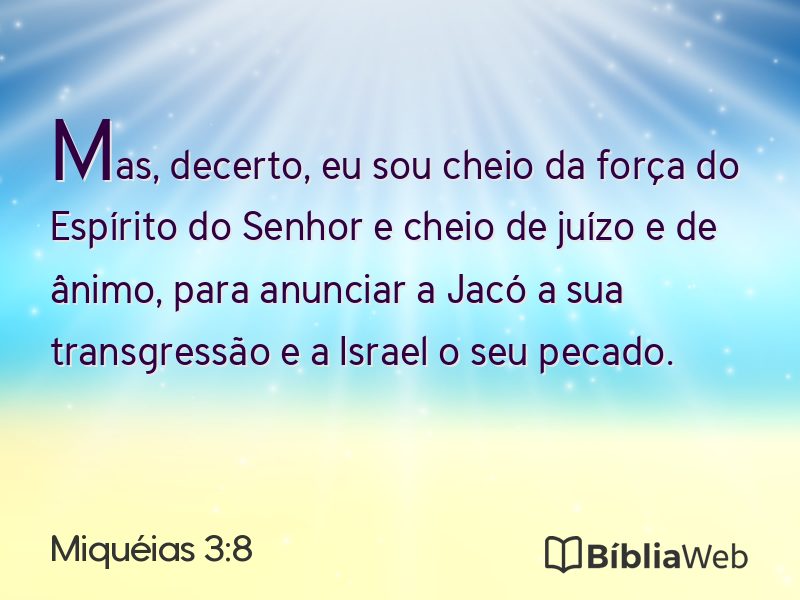 Miquéias 3:8 em imagem para compartilhar