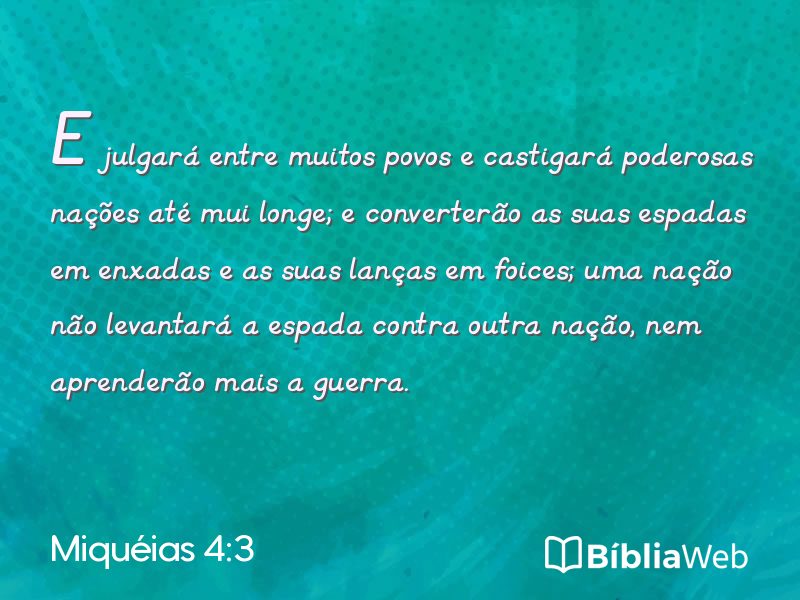 Miquéias 4:3 em imagem para compartilhar