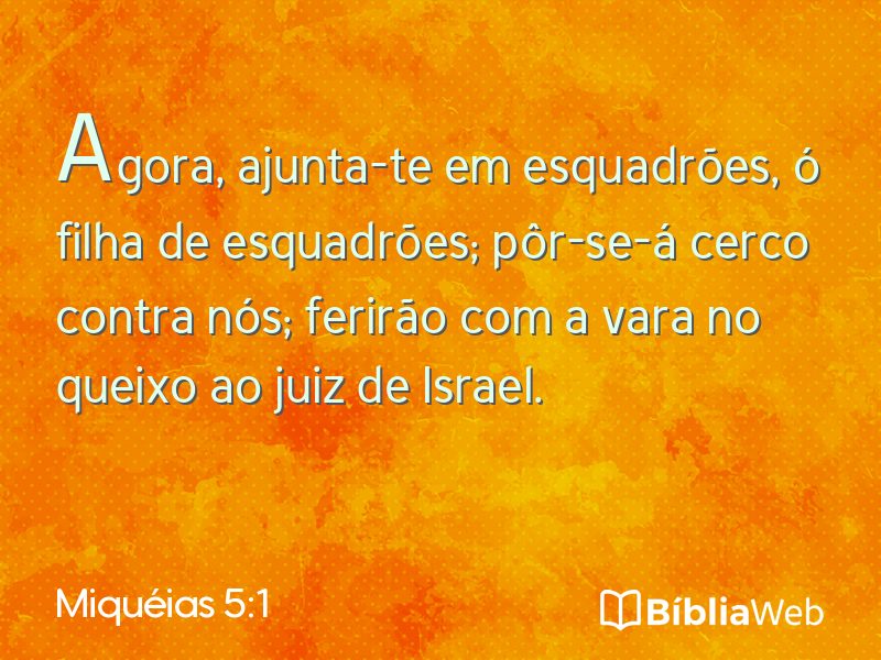 Miquéias 5:1 em imagem para compartilhar