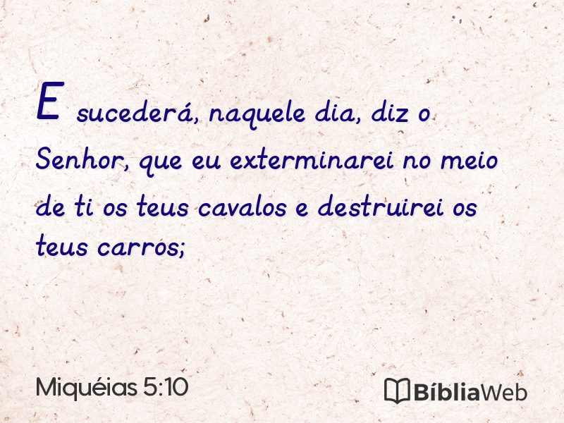 Miquéias 5:10 em imagem para compartilhar