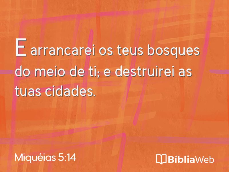 Miquéias 5:14 em imagem para compartilhar