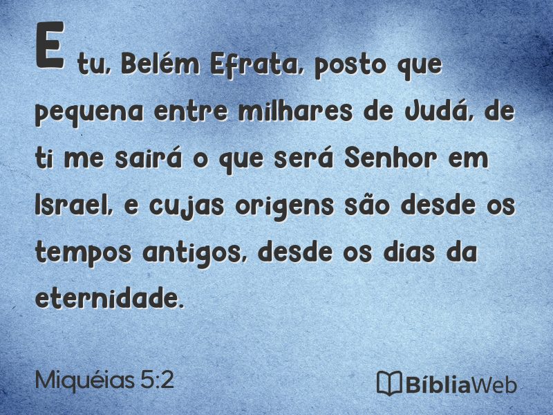 Miquéias 5:2 em imagem para compartilhar