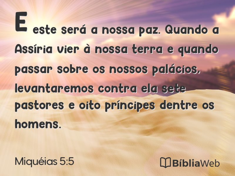 Miquéias 5:5 em imagem para compartilhar