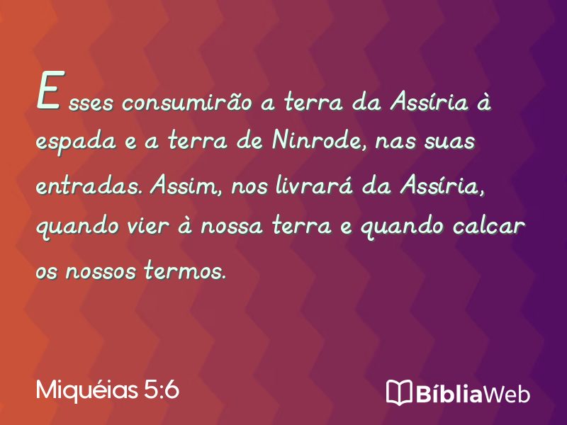 Miquéias 5:6 em imagem para compartilhar