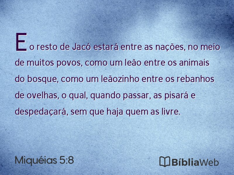 Miquéias 5:8 em imagem para compartilhar
