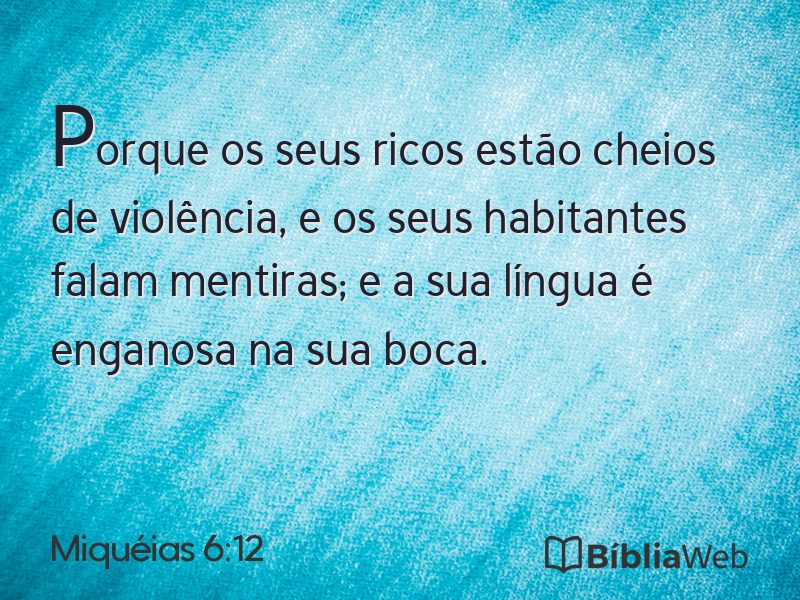 Miquéias 6:12 em imagem para compartilhar