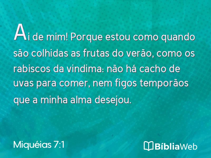 Miquéias 7:1 em imagem para compartilhar
