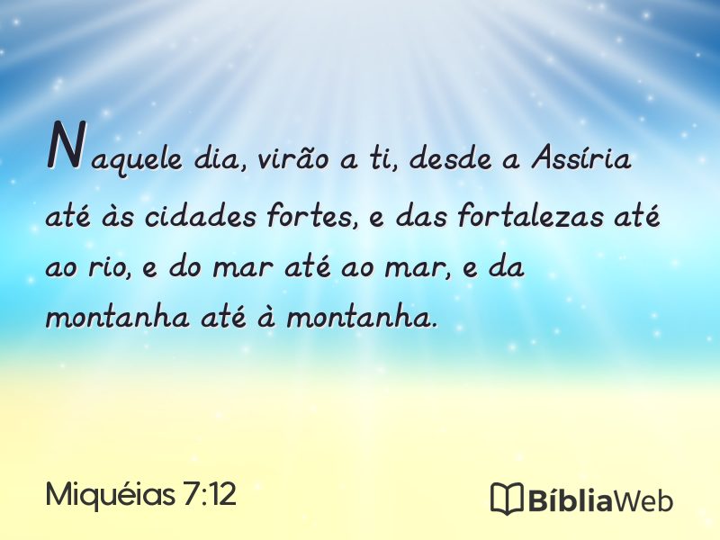 Miquéias 7:12 em imagem para compartilhar