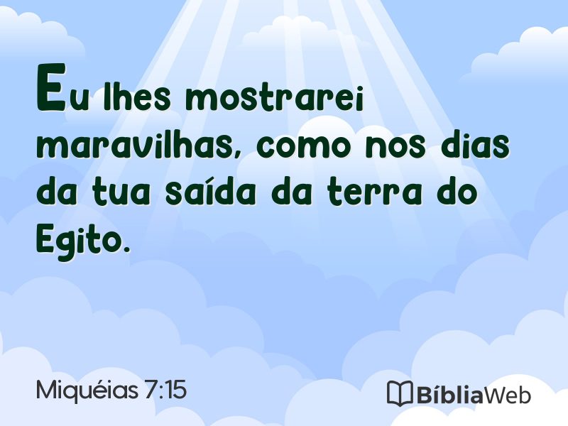 Miquéias 7:15 em imagem para compartilhar
