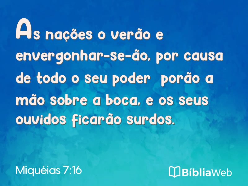 Miquéias 7:16 em imagem para compartilhar