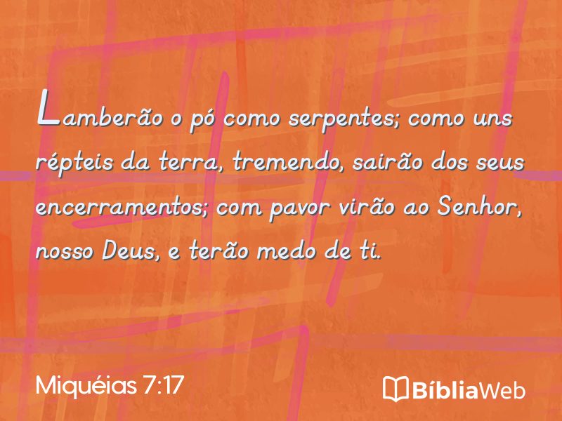 Miquéias 7:17 em imagem para compartilhar