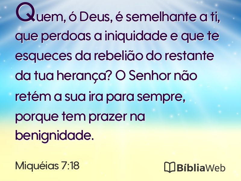 Miquéias 7:18 em imagem para compartilhar
