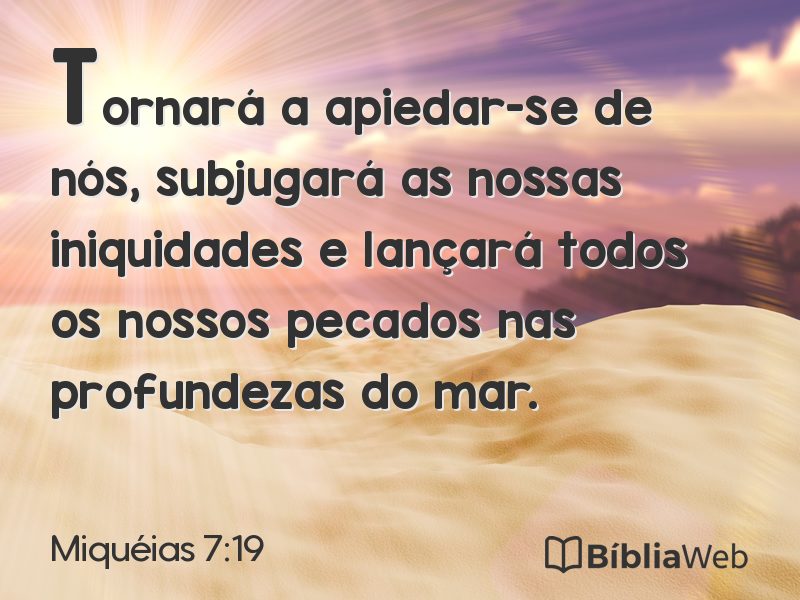 Miquéias 7:19 em imagem para compartilhar