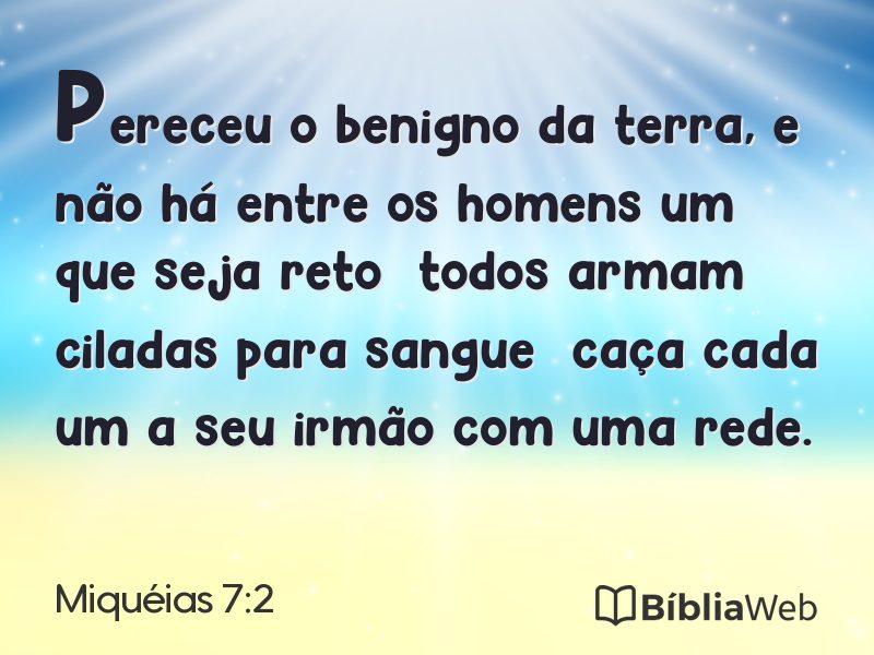 Miquéias 7:2 em imagem para compartilhar