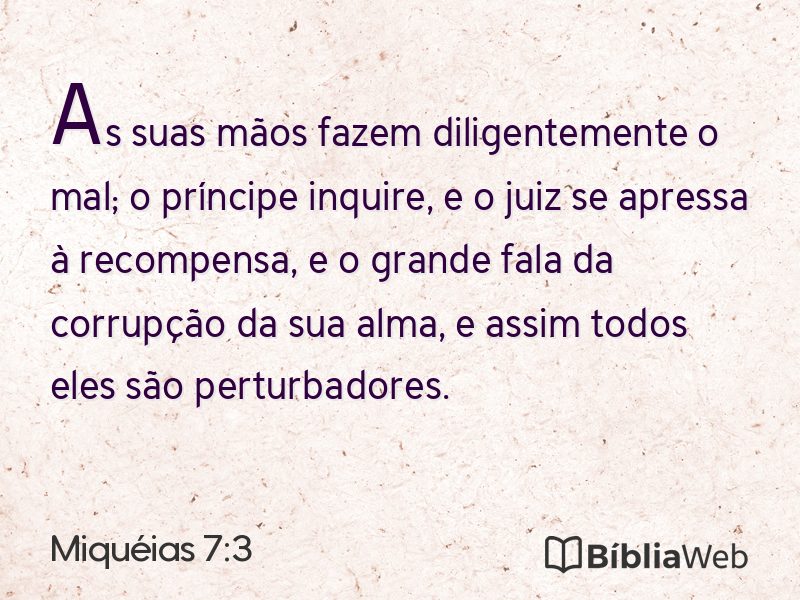 Miquéias 7:3 em imagem para compartilhar