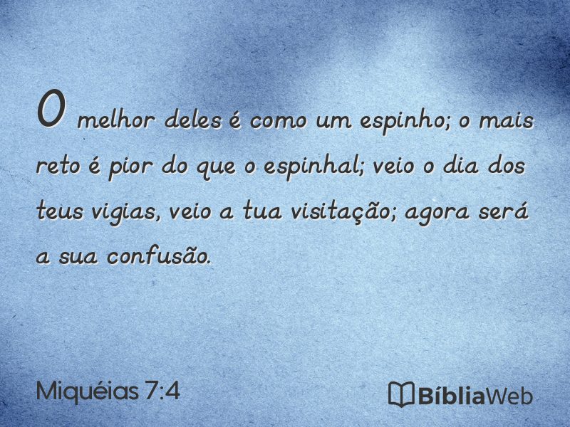 Miquéias 7:4 em imagem para compartilhar
