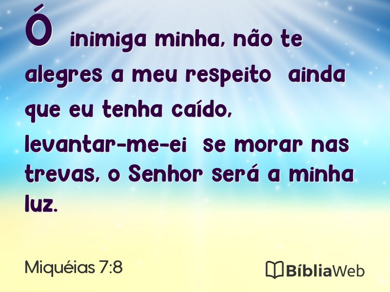 Miquéias 7:8 em imagem para compartilhar