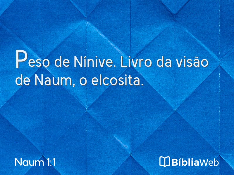 Naum 1:1 em imagem para compartilhar