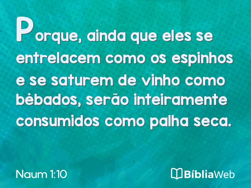Naum 1:10 em imagem para compartilhar