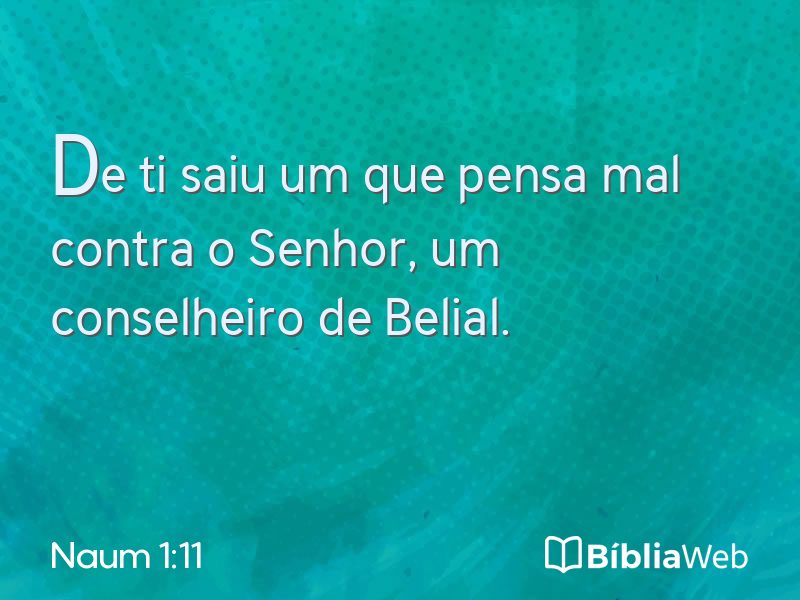 Naum 1:11 em imagem para compartilhar