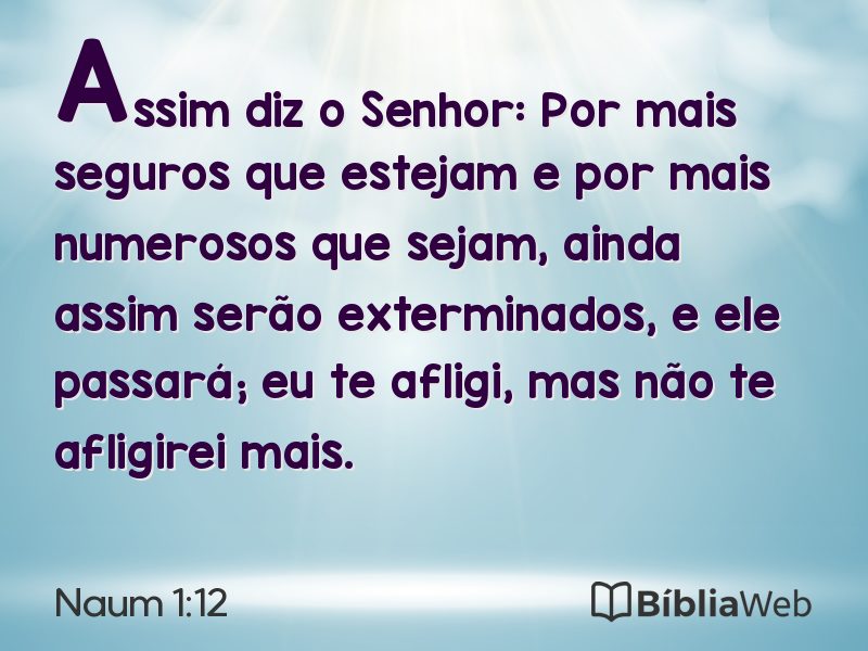 Naum 1:12 em imagem para compartilhar
