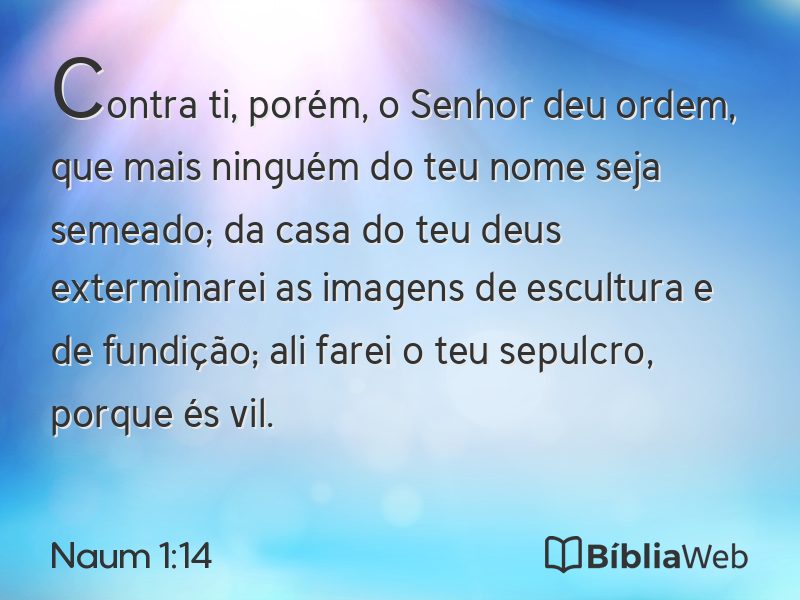 Naum 1:14 em imagem para compartilhar