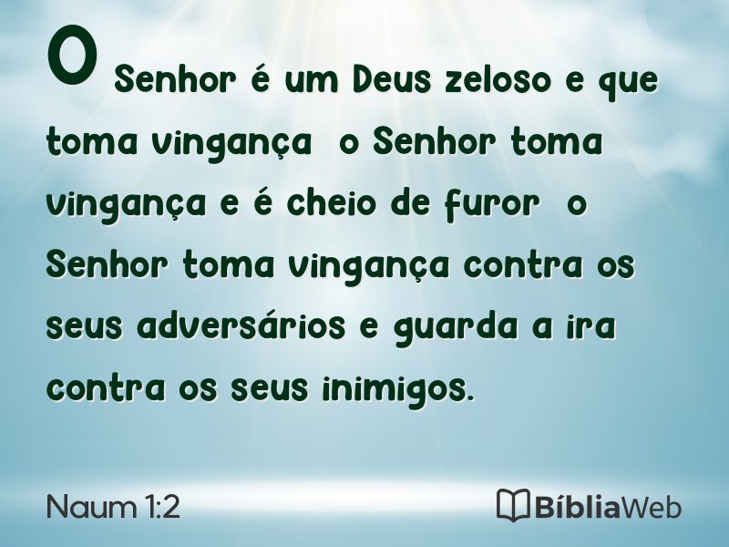Naum 1:2 em imagem para compartilhar