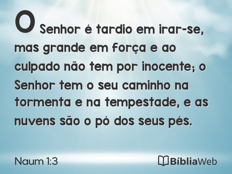 Naum 1:3 em imagem para compartilhar