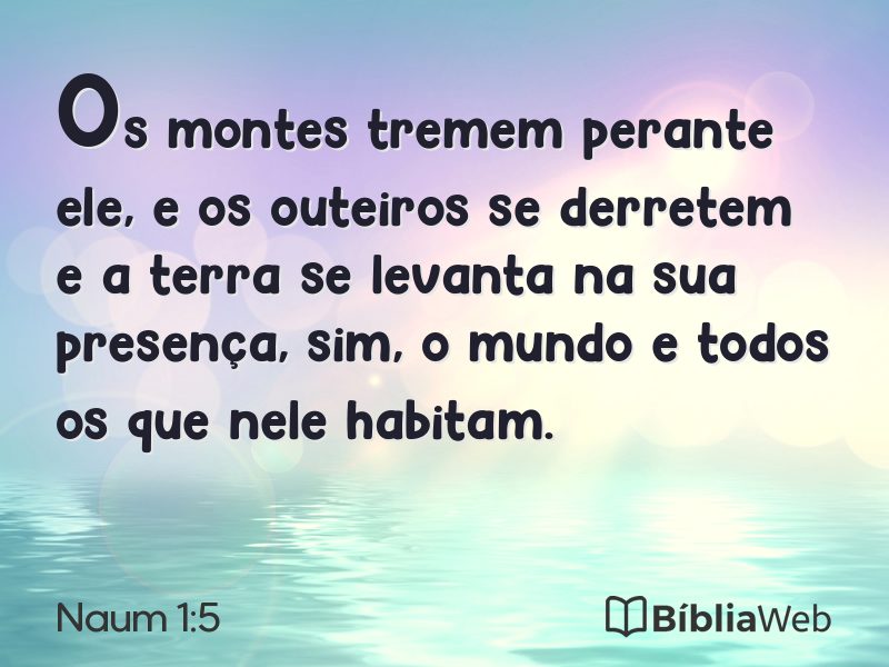 Naum 1:5 em imagem para compartilhar